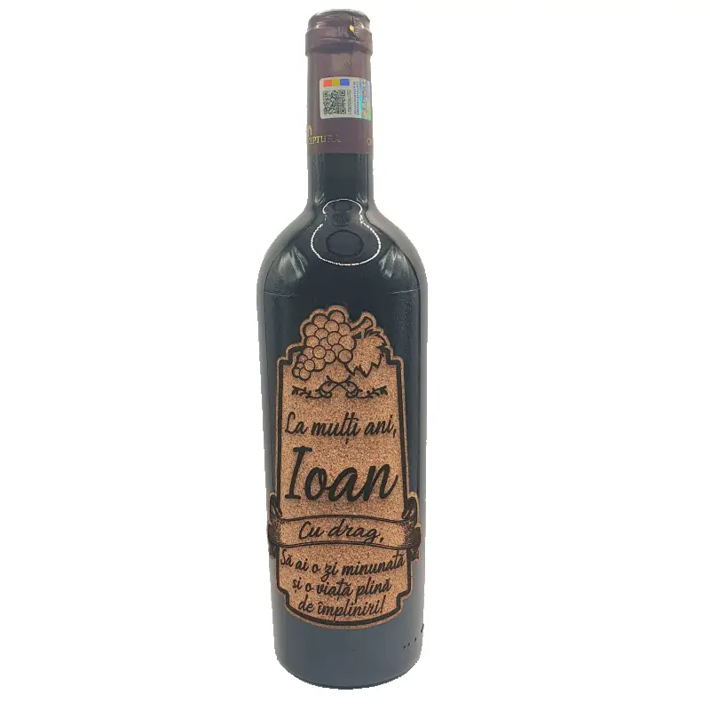 La multi ani ioan, editie limitata, vin rosu cabernet sauvignon, demisec, 750ml, 13.5% alcool